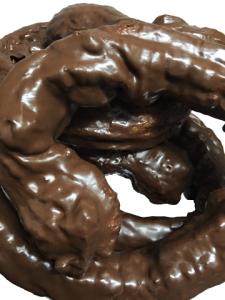 Deliciosa porra con cobertura de chocolate